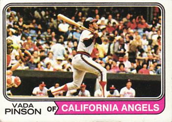 #490 Vada Pinson - California Angels - 1974 Topps Baseball