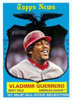 #490 Vladimir Guerrero - Los Angeles Angels - 2008 Topps Heritage Baseball