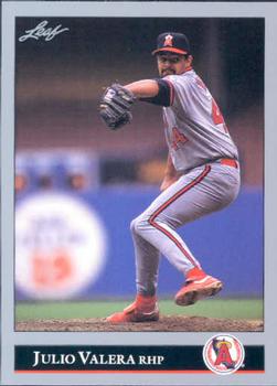 #490 Julio Valera - California Angels - 1992 Leaf Baseball