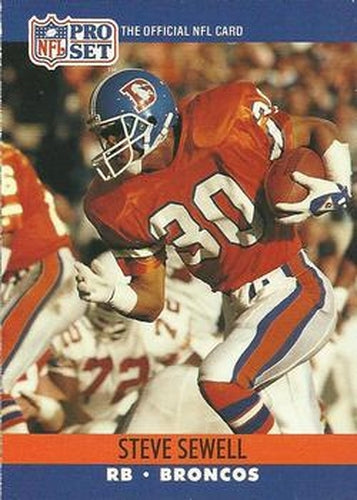 #490 Steve Sewell - Denver Broncos - 1990 Pro Set Football