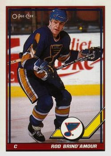 #490 Rod Brind'Amour - St. Louis Blues - 1991-92 O-Pee-Chee Hockey