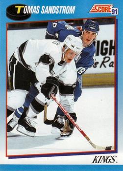 #490 Tomas Sandstrom - Los Angeles Kings - 1991-92 Score Canadian Bilingual Hockey
