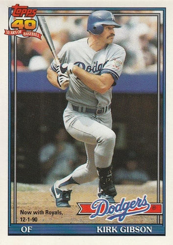 #490 Kirk Gibson - Kansas City Royals - 1991 O-Pee-Chee Baseball