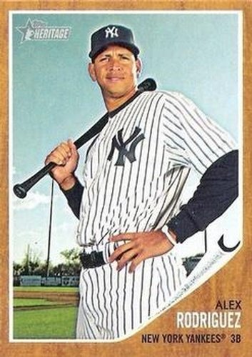 #490 Alex Rodriguez - New York Yankees - 2011 Topps Heritage Baseball