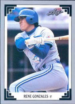 #490 Rene Gonzales - Toronto Blue Jays - 1991 Leaf Baseball