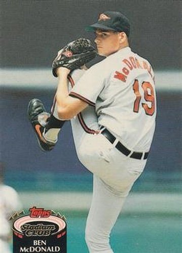 #490 Ben McDonald - Baltimore Orioles - 1992 Stadium Club Baseball