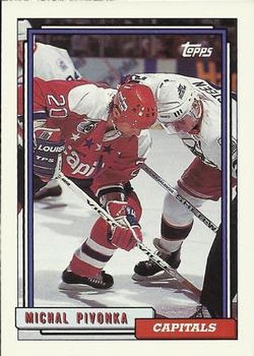 #107 Michal Pivonka - Washington Capitals - 1992-93 Topps Hockey