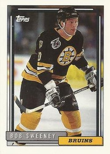 #111 Bob Sweeney - Boston Bruins - 1992-93 Topps Hockey
