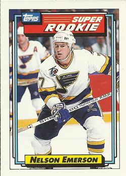 #11 Nelson Emerson - St. Louis Blues - 1992-93 Topps Hockey