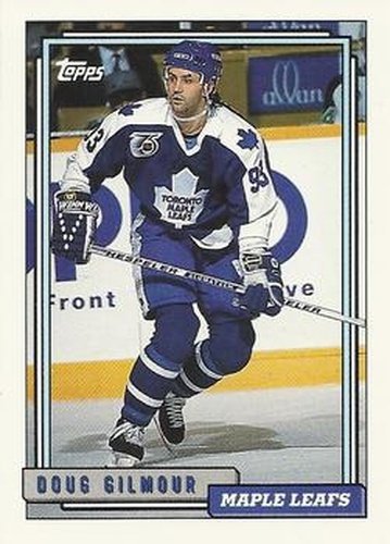 #122 Doug Gilmour - Toronto Maple Leafs - 1992-93 Topps Hockey