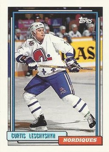 #124 Curtis Leschyshyn - Quebec Nordiques - 1992-93 Topps Hockey