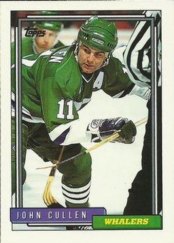 #132 John Cullen - Hartford Whalers - 1992-93 Topps Hockey