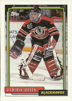 #136 Dominik Hasek - Chicago Blackhawks - 1992-93 Topps Hockey