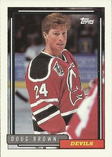 #139 Doug Brown - New Jersey Devils - 1992-93 Topps Hockey