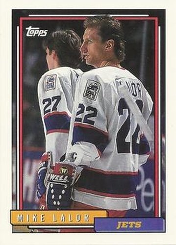 #140 Mike Lalor - Winnipeg Jets - 1992-93 Topps Hockey