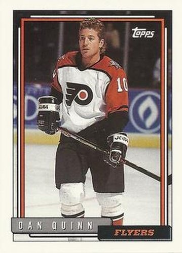 #143 Dan Quinn - Philadelphia Flyers - 1992-93 Topps Hockey
