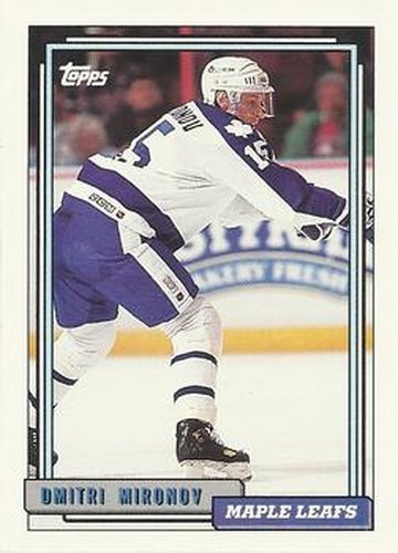 #144 Dmitri Mironov - Toronto Maple Leafs - 1992-93 Topps Hockey