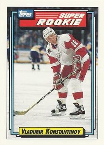 #14 Vladimir Konstantinov - Detroit Red Wings - 1992-93 Topps Hockey