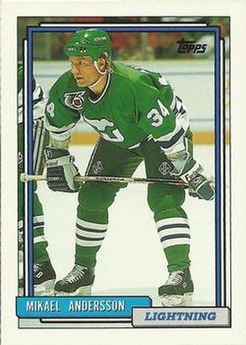 #151 Mikael Andersson - Tampa Bay Lightning - 1992-93 Topps Hockey
