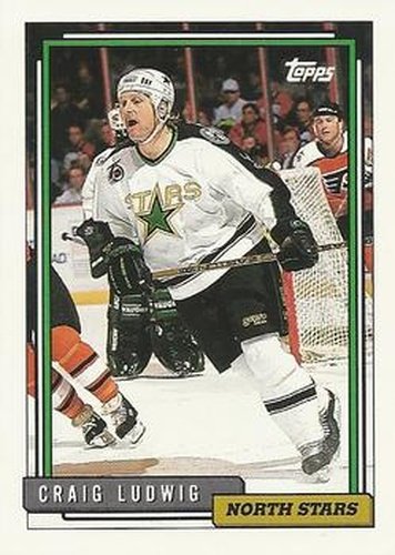 #154 Craig Ludwig - Minnesota North Stars - 1992-93 Topps Hockey