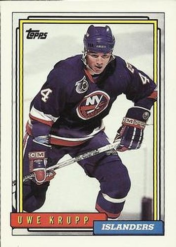 #158 Uwe Krupp - New York Islanders - 1992-93 Topps Hockey