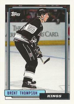 #161 Brent Thompson - Los Angeles Kings - 1992-93 Topps Hockey