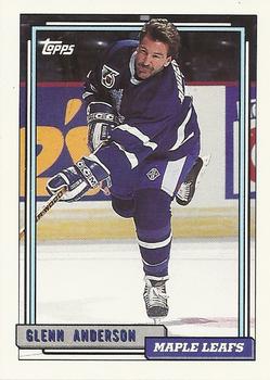 #162 Glenn Anderson - Toronto Maple Leafs - 1992-93 Topps Hockey