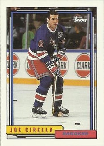 #163 Joe Cirella - New York Rangers - 1992-93 Topps Hockey
