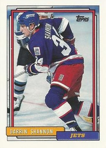 #167 Darrin Shannon - Winnipeg Jets - 1992-93 Topps Hockey