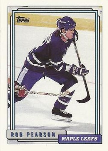 #168 Rob Pearson - Toronto Maple Leafs - 1992-93 Topps Hockey