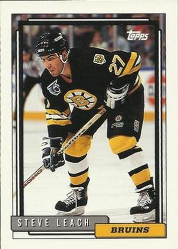 #16 Steve Leach - Boston Bruins - 1992-93 Topps Hockey