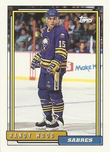 #170 Randy Wood - Buffalo Sabres - 1992-93 Topps Hockey