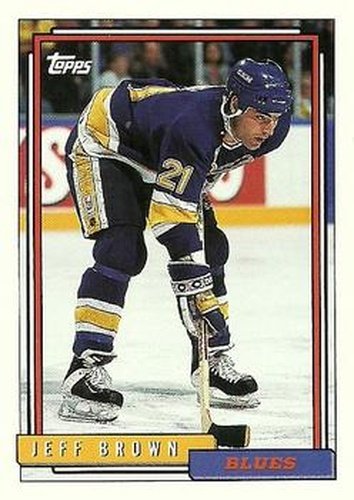 #174 Jeff Brown - St. Louis Blues - 1992-93 Topps Hockey