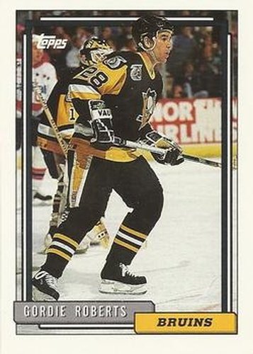#176 Gordie Roberts - Boston Bruins - 1992-93 Topps Hockey