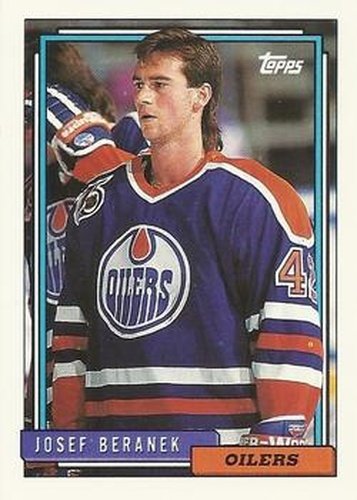 #177 Josef Beranek - Edmonton Oilers - 1992-93 Topps Hockey