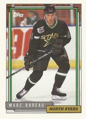 #179 Marc Bureau - Minnesota North Stars - 1992-93 Topps Hockey
