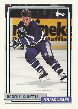 #181 Robert Cimetta - Toronto Maple Leafs - 1992-93 Topps Hockey