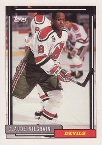 #187 Claude Vilgrain - New Jersey Devils - 1992-93 Topps Hockey