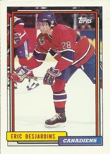 #192 Eric Desjardins - Montreal Canadiens - 1992-93 Topps Hockey