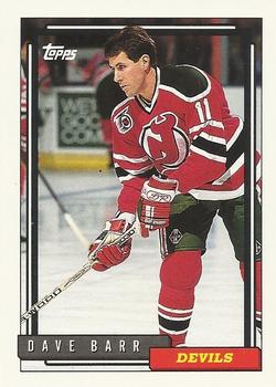#197 Dave Barr - New Jersey Devils - 1992-93 Topps Hockey