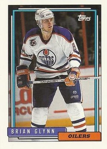 #198 Brian Glynn - Edmonton Oilers - 1992-93 Topps Hockey