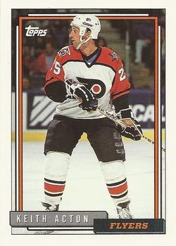 #199 Keith Acton - Philadelphia Flyers - 1992-93 Topps Hockey