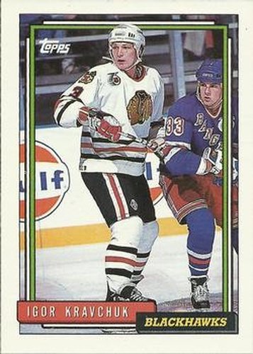 #200 Igor Kravchuk - Chicago Blackhawks - 1992-93 Topps Hockey