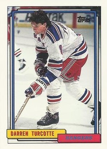 #203 Darren Turcotte - New York Rangers - 1992-93 Topps Hockey