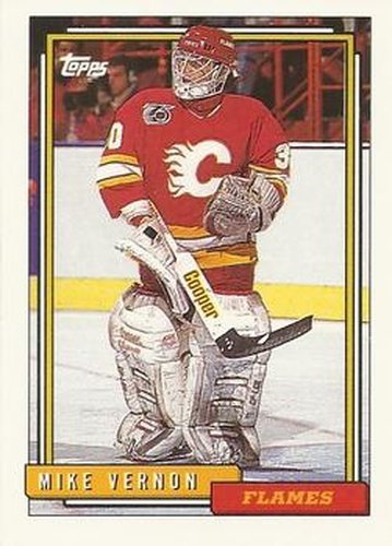#20 Mike Vernon - Calgary Flames - 1992-93 Topps Hockey