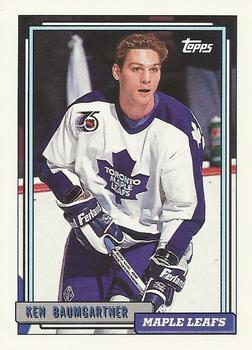 #217 Ken Baumgartner - Toronto Maple Leafs - 1992-93 Topps Hockey
