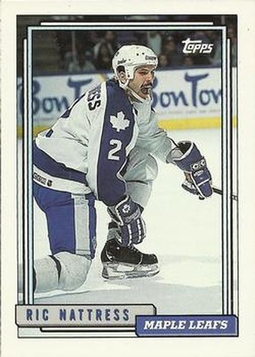 #219 Ric Nattress - Toronto Maple Leafs - 1992-93 Topps Hockey