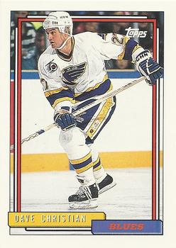 #21 Dave Christian - St. Louis Blues - 1992-93 Topps Hockey