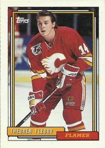 #220 Theoren Fleury - Calgary Flames - 1992-93 Topps Hockey
