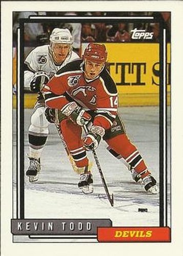 #228 Kevin Todd - New Jersey Devils - 1992-93 Topps Hockey